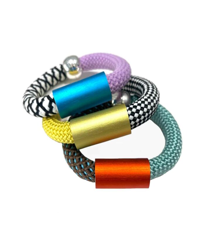 Aventurine, bijoux de créateur, bijoux originaux, bijoux colorés, bracelet Calista 3 couleurs de Christina Brampti