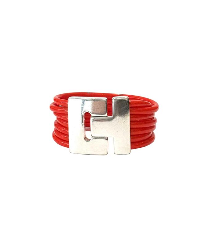 Aventurine, bijoux de créateur, bijoux originaux, bijoux colorés, bracelet Silva rouge de Samuel Coraux