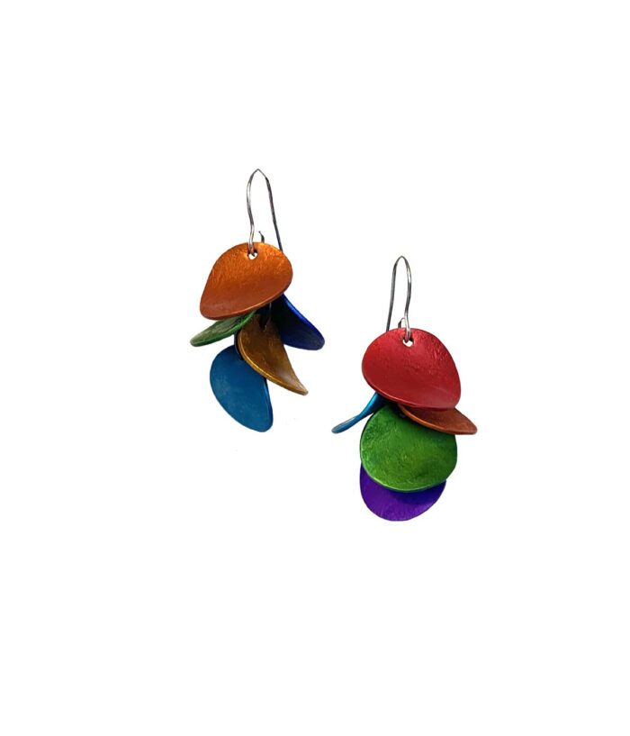 Oana Millet, boucles d'oreilles, multicolores, bijoux de créateurs, bijoux fantaisies, bijoux colorés