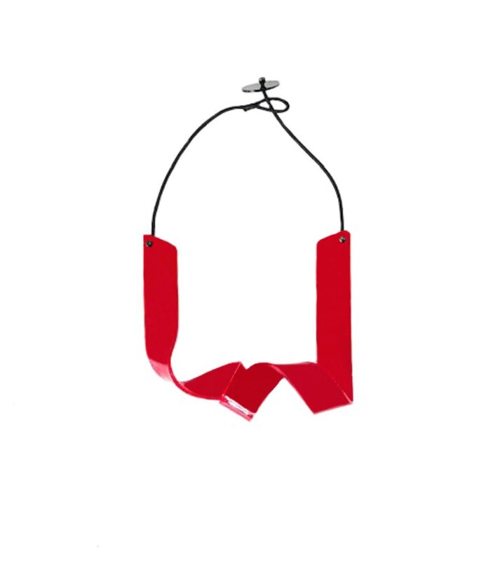 Aventurine, bijoux de créateurs, Christina Brampti, collier Volute rouge Mat, bijoux fantaisie, bijoux originaux