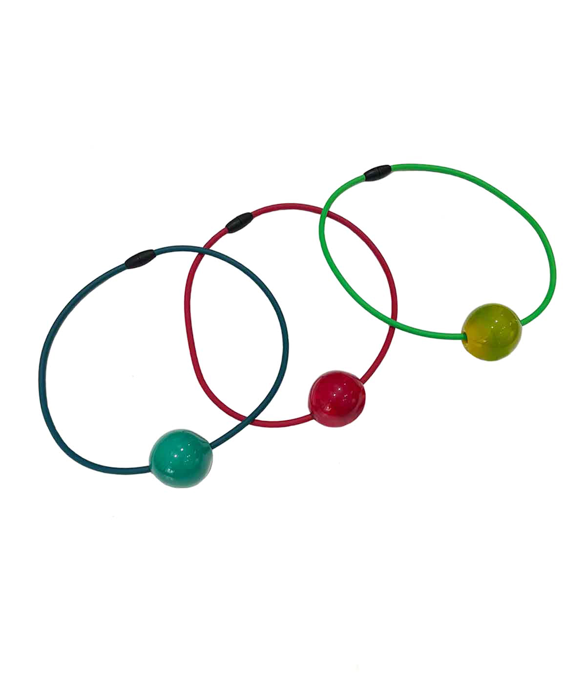 Aventurine, bijoux de créateur, bijoux originaux, bijoux colorés, collier Bubble vert émeraude, rouge et vert de Samuel Coraux