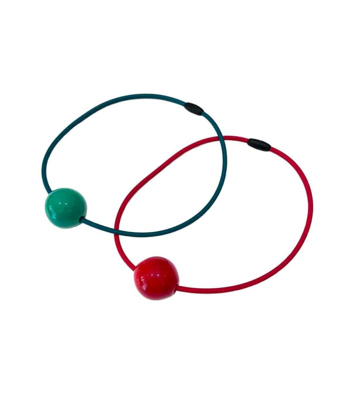 Aventurine, bijoux de créateurs, bijoux originaux, bijoux fantaisie, collier Bubble vert émeraude vert rouge de Samuel Coraux