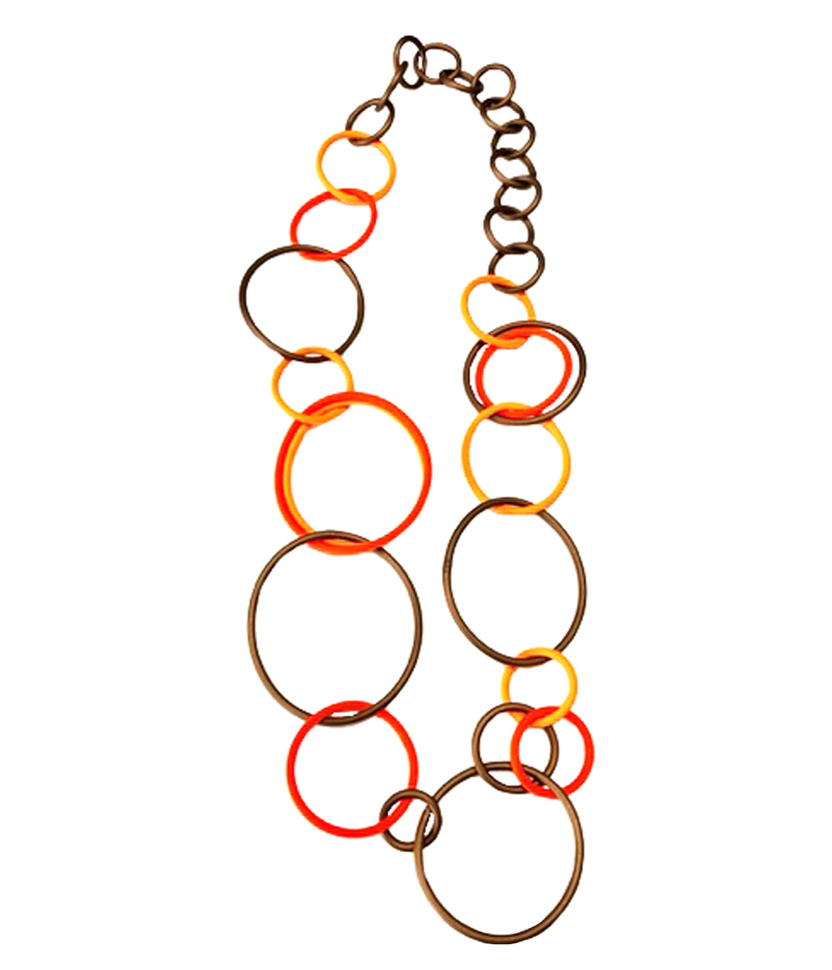 Aventurine, bijoux de créateurs, bijoux originaux, bijoux colorés, collier Sidonie Orange de Samuel Coraux