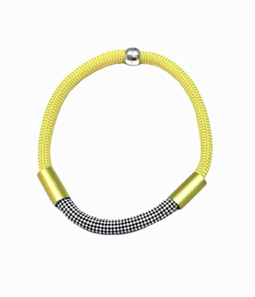 Aventurine, bijoux de créateur, bijoux originaux, bijoux colorés, collier Calista jaune de Christina Brampti