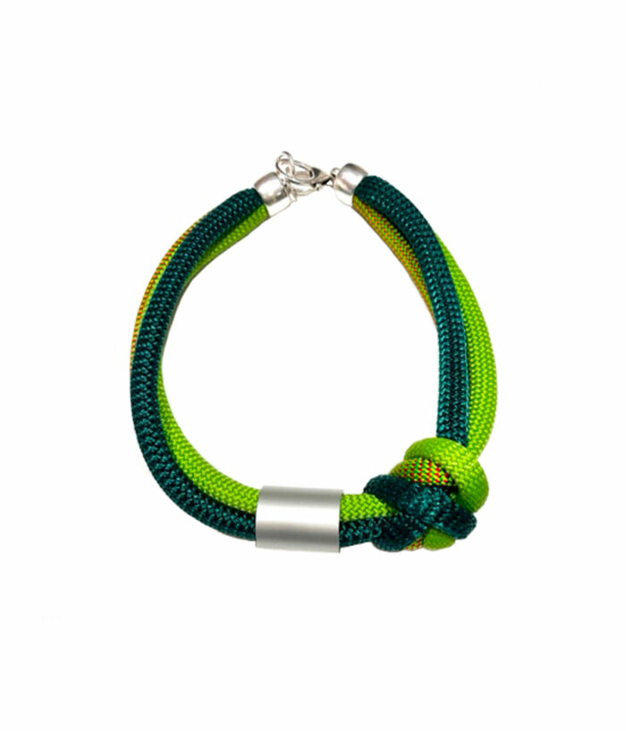 Aventurine, bijoux de créateur, bijoux originaux, bijoux colorés, collier Clementia, vert clair-vert foncé-orange de Christina Brampti