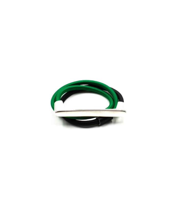 Aventurine, bijoux de créateur, bracelet Coco, noir et vert de Christina Brampti