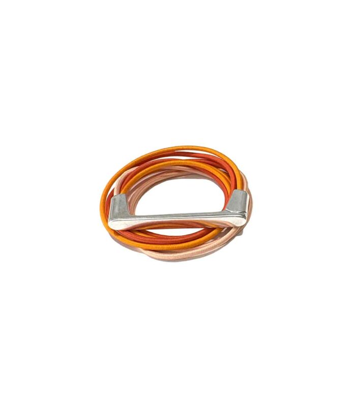 Aventurine, bijoux de créateur, bijoux originaux, bijoux colorés, bracelet Cayla Orange clair-orange-orange foncé de Christina Brampti