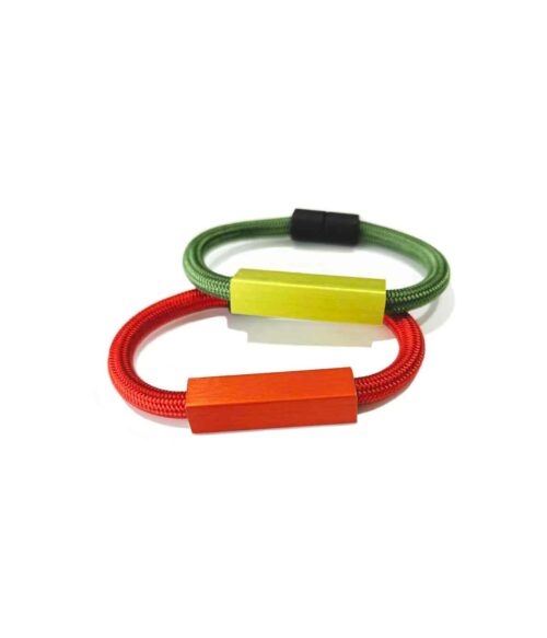 Aventurine, bijoux de créateur, bijoux originaux, bijoux colorés, bracelet Graphik de Christina Brampti.