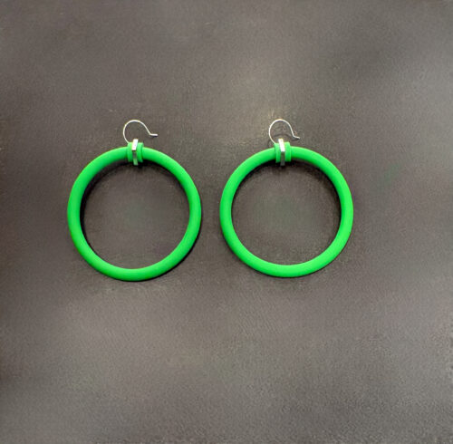 Aventurine, bijoux de créateurs, bijoux originaux, bijoux fantaisie, boucles d'oreilles vertes de Samuel Coraux