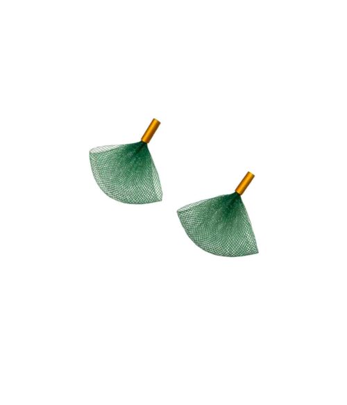 Aventurine, bijoux de créateur, bijoux originaux, bijoux colorés, boucles d'oreilles, Candice, vert foncé de Christina Brampti