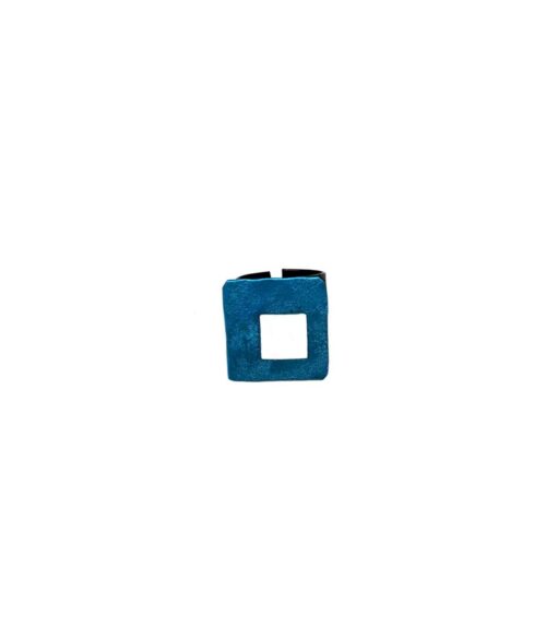 Aventurine, bijoux de créateur, bijoux originaux, bijoux colorés, bague Oriane, bleue de Oana Millet