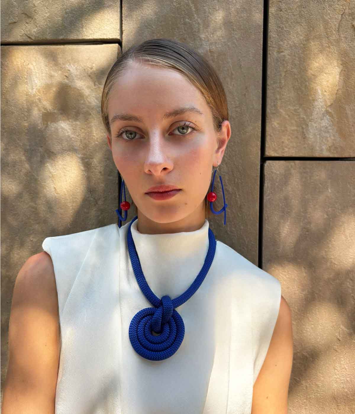 Aventurine, bijoux de créateurs, bijoux fantaisie, bijoux originaux, Boucles d'oreilles Siloé - bleu- de Samuel Coraux