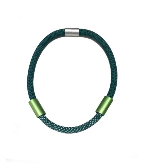 Aventurine, bijoux de créateur, bijoux originaux, bijoux colorés, collier Christina, noir et turquoise de Christina Brampti