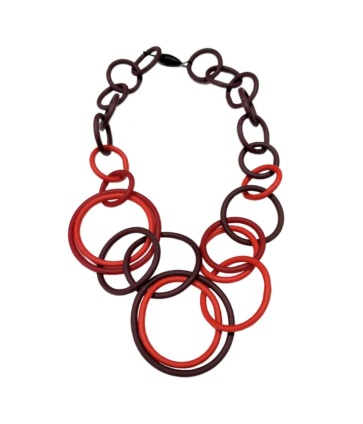 Aventurine, bijoux de créateurs, bijoux originaux, bijoux fantaisie, collier Sila - rouge- de Samuel Coraux